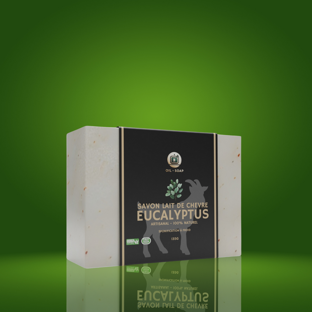 Savon Naturel au Lait de Chèvre & Eucalyptus | Fraîcheur, Douceur & Peau Revitalisée