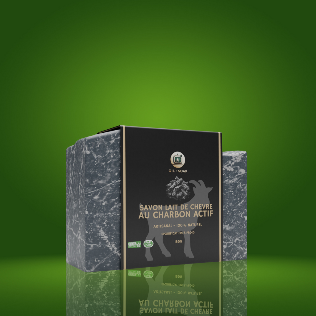 Savon Naturel au Lait de Chèvre & Charbon Actif | Peau Nette, Douceur & Éclat