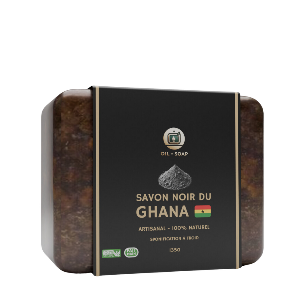 Savon Noir du Ghana 100% Naturel | Nettoyage Profond, Éclat & Pureté