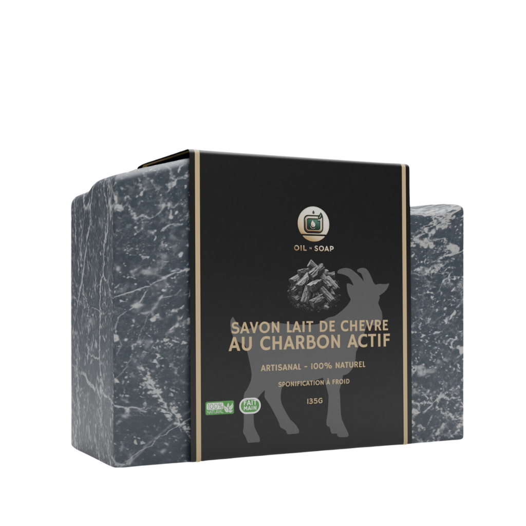 Savon Naturel au Lait de Chèvre & Charbon Actif | Peau Nette, Douceur & Éclat